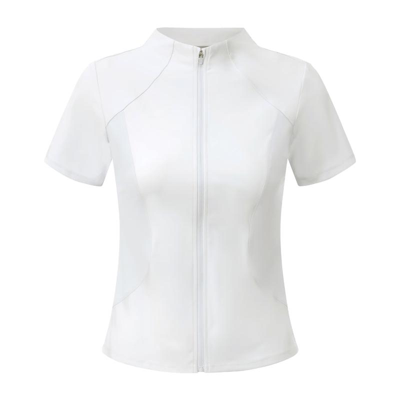 MOLY VIVI Women s Quick-Dry Zipper T-Shirt M