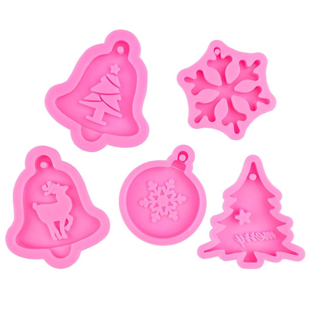 DIY Scented Plaster Diffuser Pendant Mold - Christmas Tree, Snowflake, Reindeer, Bell
