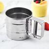 Kitchen Flour Sieve Handheld Semi-automatic Sugar Sifter Powder Shaker Handle Measuring Cup Making Tool Baking Kitchen Tools