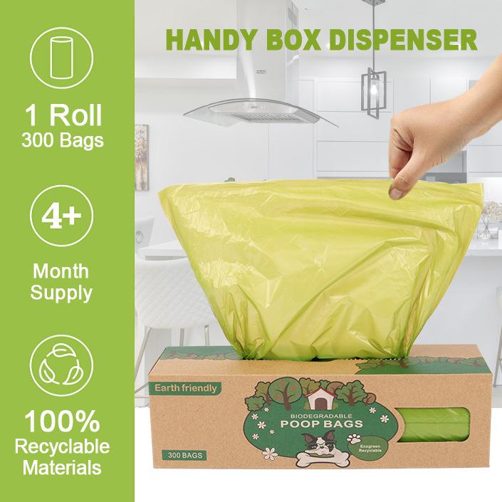 Sacchetti Biodegradabili per Rifiuti di Animali Domestici - Confezione da 300 (Rotolo Grande)