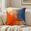 Modern Brushstroke Grunge Paint Pattern Pillow Case Double-Sided Plush Sofa Cushion Covers Organic Breathable Invisible Zipper