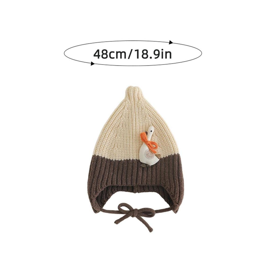Cute Baby Knitted Hat Winter Warm Beanie Cap with Earflap Cartoon Animal Kids Boy Girl Ear Protection Hats