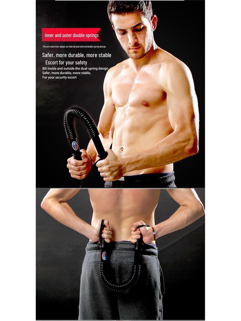 Podwójne ramię sprężynowe i kółko do ćwiczeń mięśni brzucha urządzenie fitness