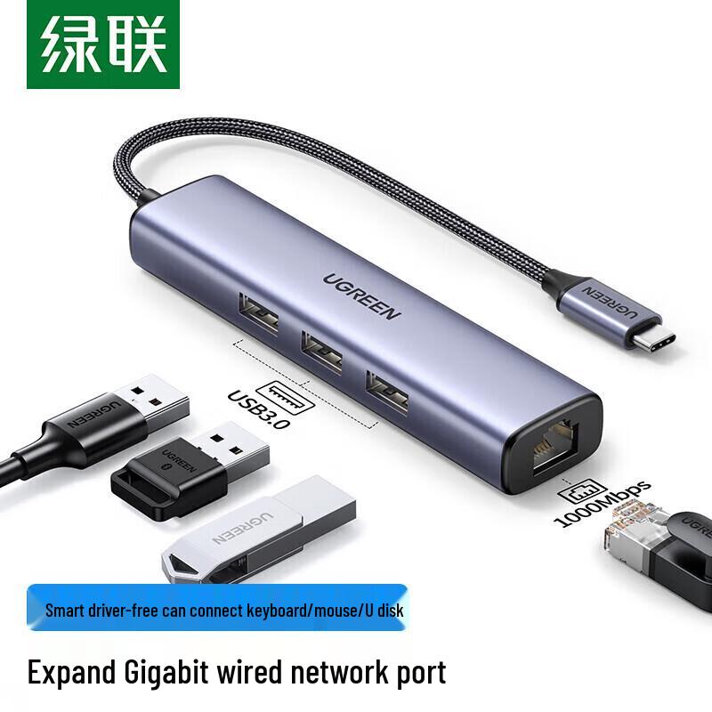 UGREEN 4-in-1 USB-C Hub with Ethernet Port
