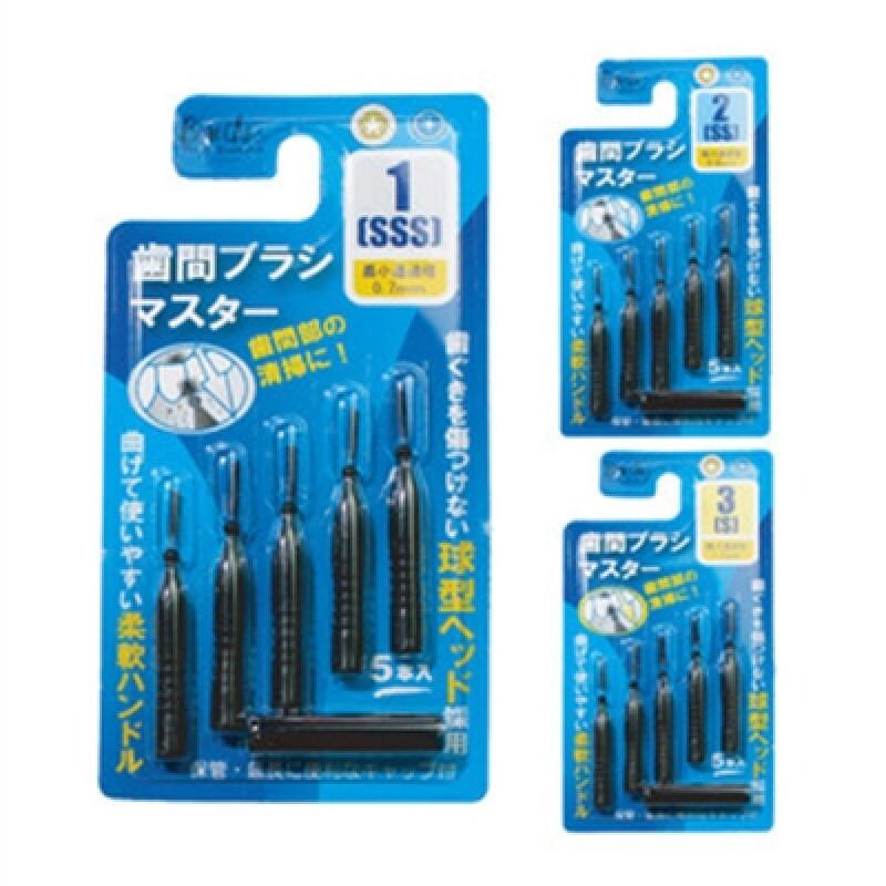 Dentbrinch Black I-shaped Interdental Brush 5p No. 3 (s 1.0mm)