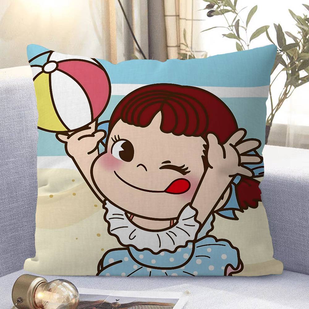 SÖT M-Milky P-Peko-chan Kontors Kudde Kuddfodral Bil Kuddfodral 45X45CM Ländryggskudde Soffa Kuddfodral