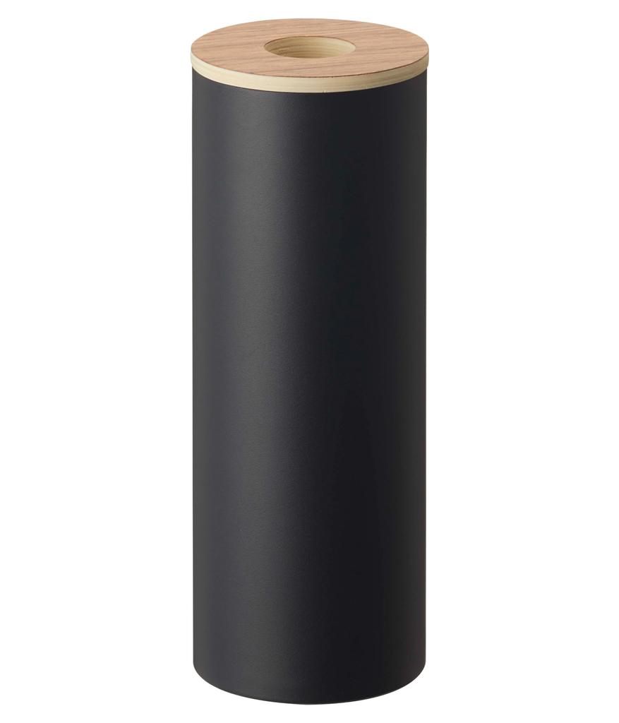Yamazaki Jitsugyo Bottle Type Tissue Case L Brown Approx. W9.2 X D9.2 X H23.8cm RIN Effectively Utilize Space Vertical Tissue Bottle 5981