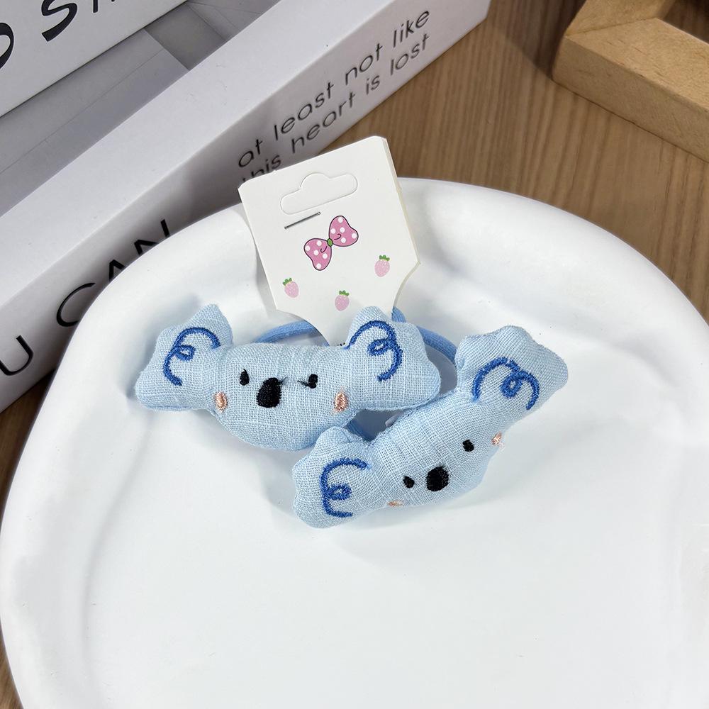 Roztomilá 3D gumička do vlasů s králíčkem a kachničkou vycpaná bavlnou pro dívky