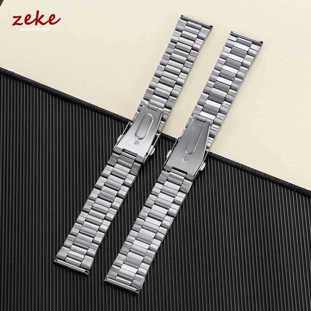 Stainless Steel Watch Band Universal Strap Folding Safety Buckle Bracelet Strap 12/14/16/18/20/22/24mm Watch Belt Accessories
