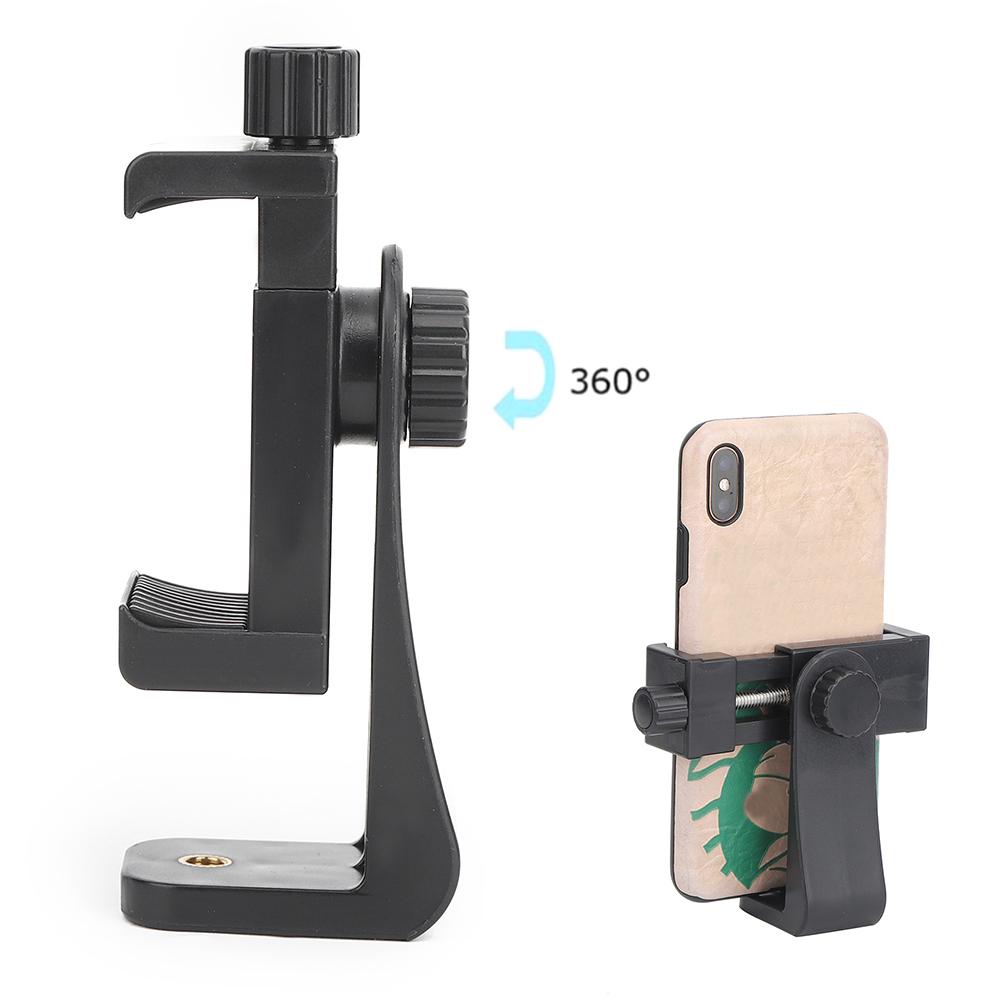 360 Degrees Rotatable Strong Universality Selfie Stick Tripod Bracket Knob Locking Live Broadcast Mobile Phone Clip
