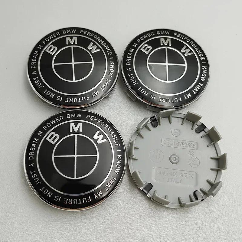 For BMW M X1 X3 X5 X6 X7 1 3 4 5 6 7 Series E36 E39 E46 E60 E90 4pcs 68mm 56mm Car Cover Wheel Hub Center Caps Badge Logo Emblem
