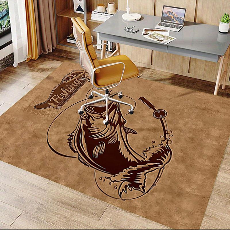 1PC Fishing Non-Slip Floor Carpet Compatible for Office&Living Room&Bedroom&Dining room - Soft & Pattern, Vibrant Colors-H0319