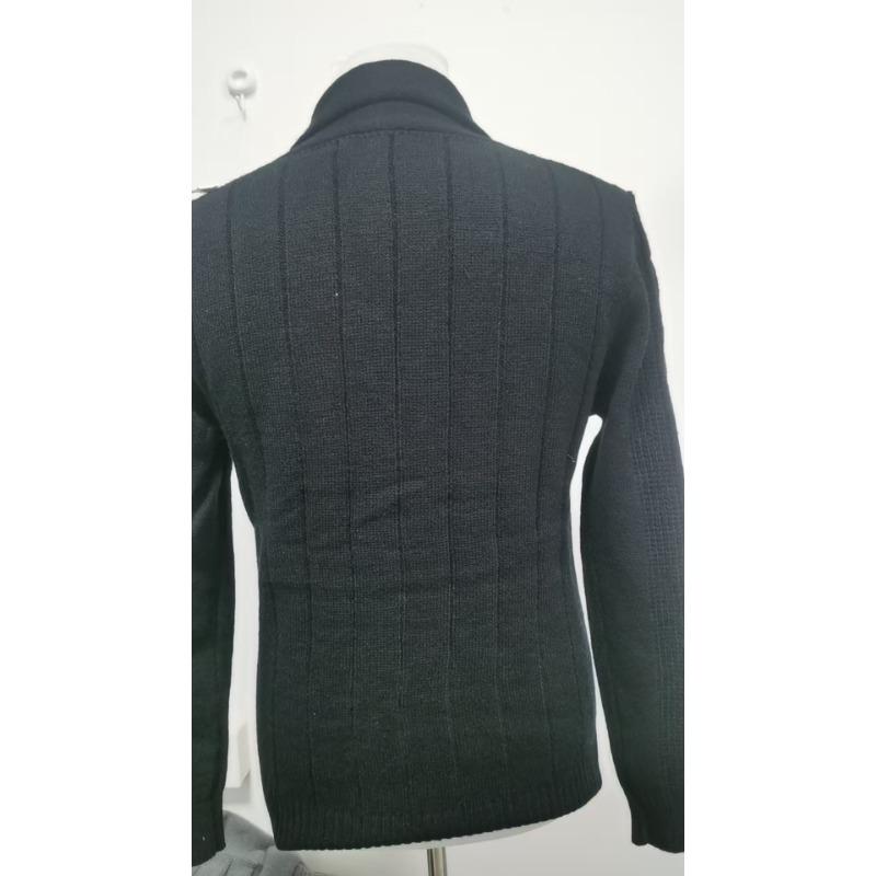 Men Loose Long Sleeve Turn Down Collar Knitted Cardigan Casual Sweater Outerwear