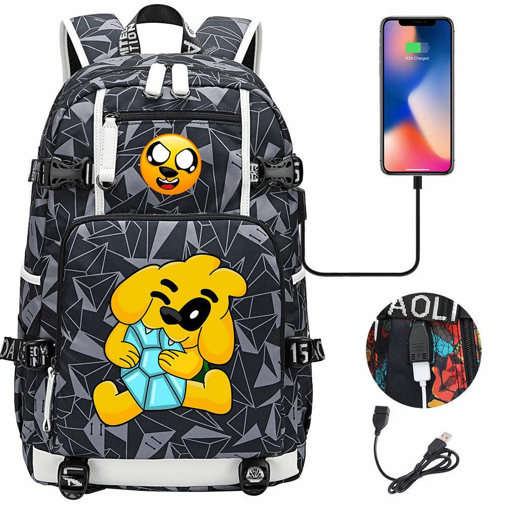 3-delige Schoolrugzakset voor Studenten Grote Capaciteit Oxford Stof Schooltas met Schouderband en Etui 48CMX30CMX15CM
