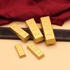 Solid Gold Bar Ornaments Handicraft Lucky Gold Bar Simulation Gold Brick Decoration Gift