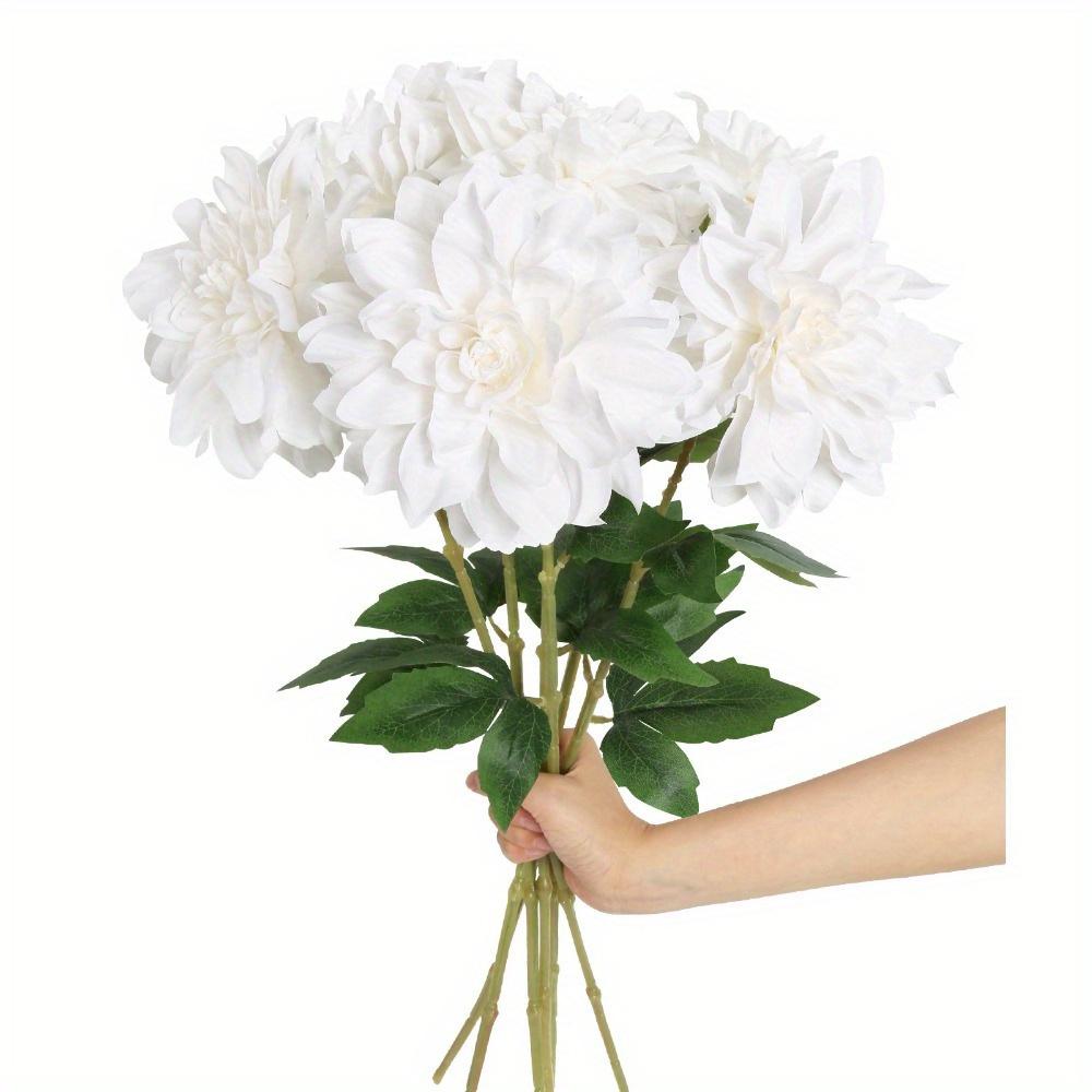 6 Pcs Fake Dahlia Artificial Flowers 60cm Faux Flowers Silk Dahlia Flowers Fake Flowers for Wedding Party Home Indoor Outdoor Decorations