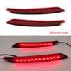 LED Rear Bumper Reflector Light For Hyundai Elantra 2012 2013 2014 Stop Brake Tail Light Fog Lamp with turn signal