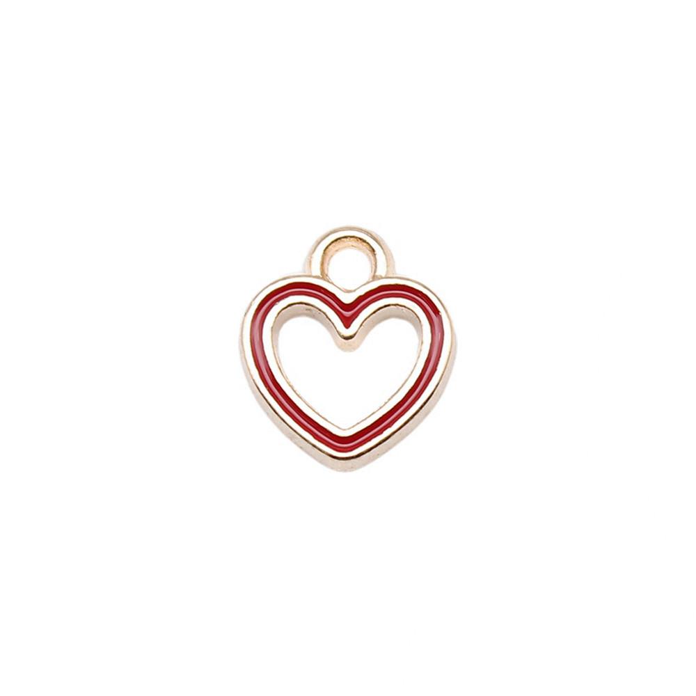 Charms Heart Enamel Pendants Wedding Jewelry Findings QC066