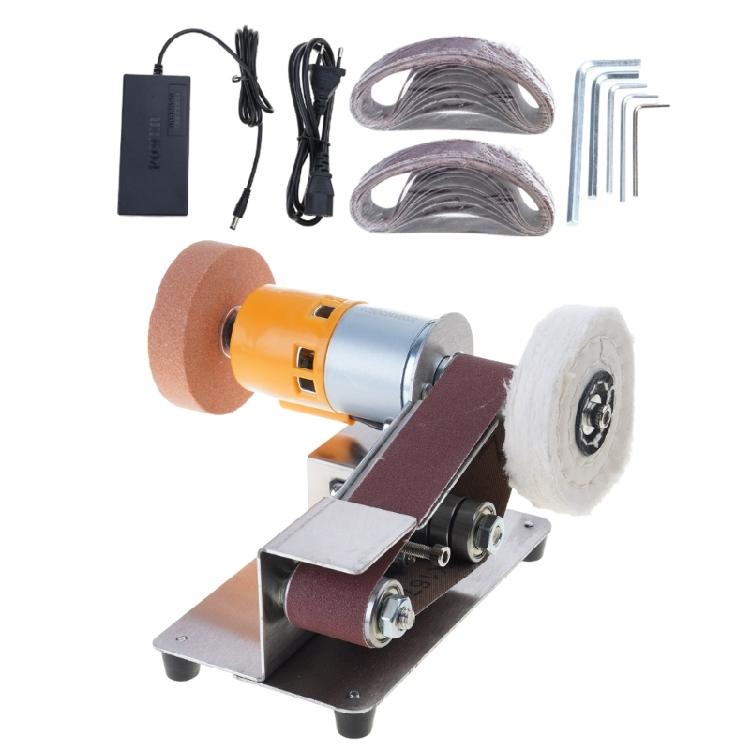 Belt Sander 15 Degree Electric Belt Sander Adjustable Speed Benches Belt Grinder for Metal Working Cutter Making Crafting