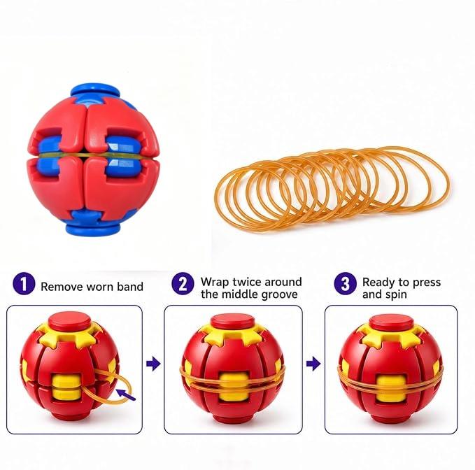 3D Printed Press Spin Fidget Ball 360 Degree Rotation Sensory Desktop Toy Stress Anxiety Relief  Concentration Gift For Adults
