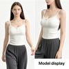 Women's Ribbed Lace Camisole with with Built-in Bra Pads and Buttons,Slim Fit Tank for Women