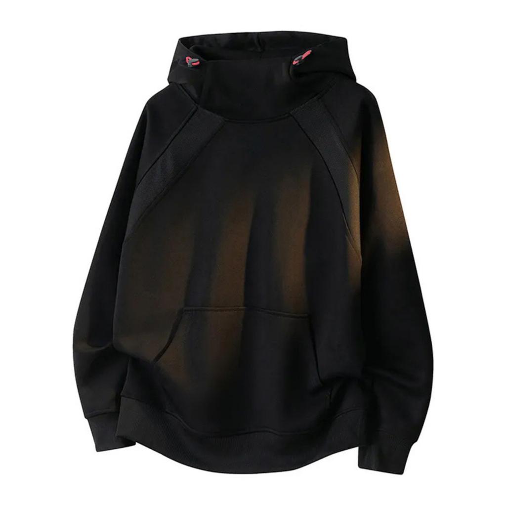 New High Street Heavy Men's High Neck Hoodie Young Fashion Casual Sports Coat