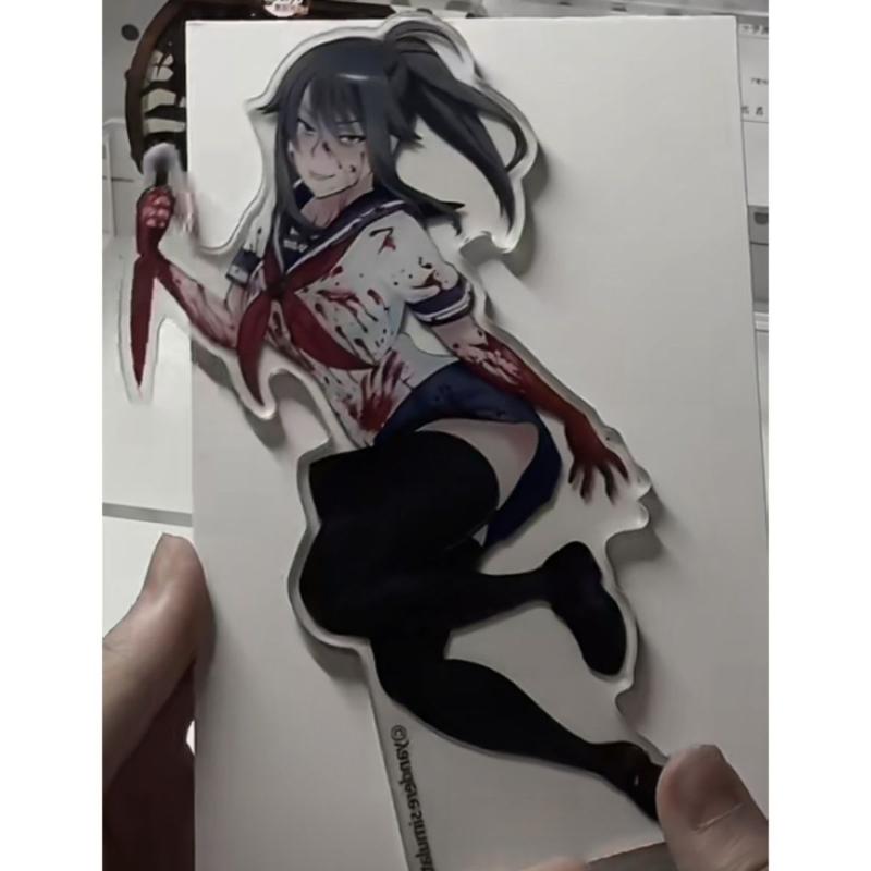 

Game Yandere Simulator Ayano Aishi Yan-chan Cosplay Standing Plate Acrylic Figure Stand Accessories Ornament Prop one size бежевый