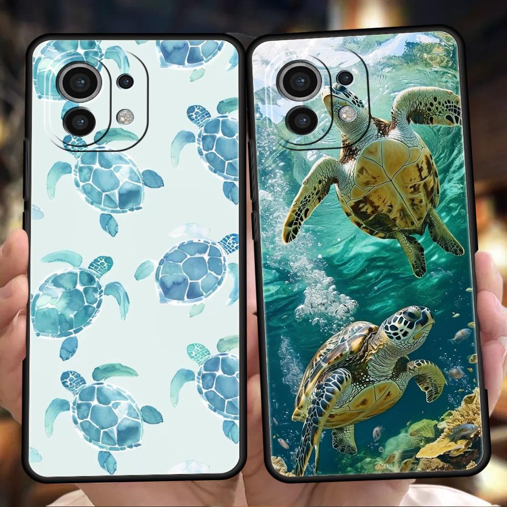 Cool Ocean Turtle Phone Case For Xiaomi 15 14 13 12 Lite 14T 13T 12T Pro Poco X7 X6 X5 X4 X3 NFC F7 Ultra F6 Pro Soft Cover