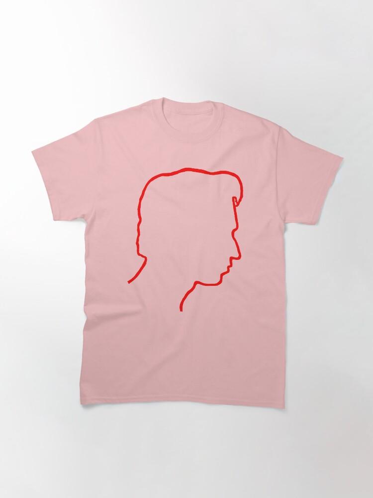 Depeche Mode Alan Wilder Recoil Profile Red Outline Black Background Classic T-Shirt