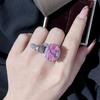 Colored Girl Ring Simulation St. Mary Sugar Cube Gem Squirrel Ring