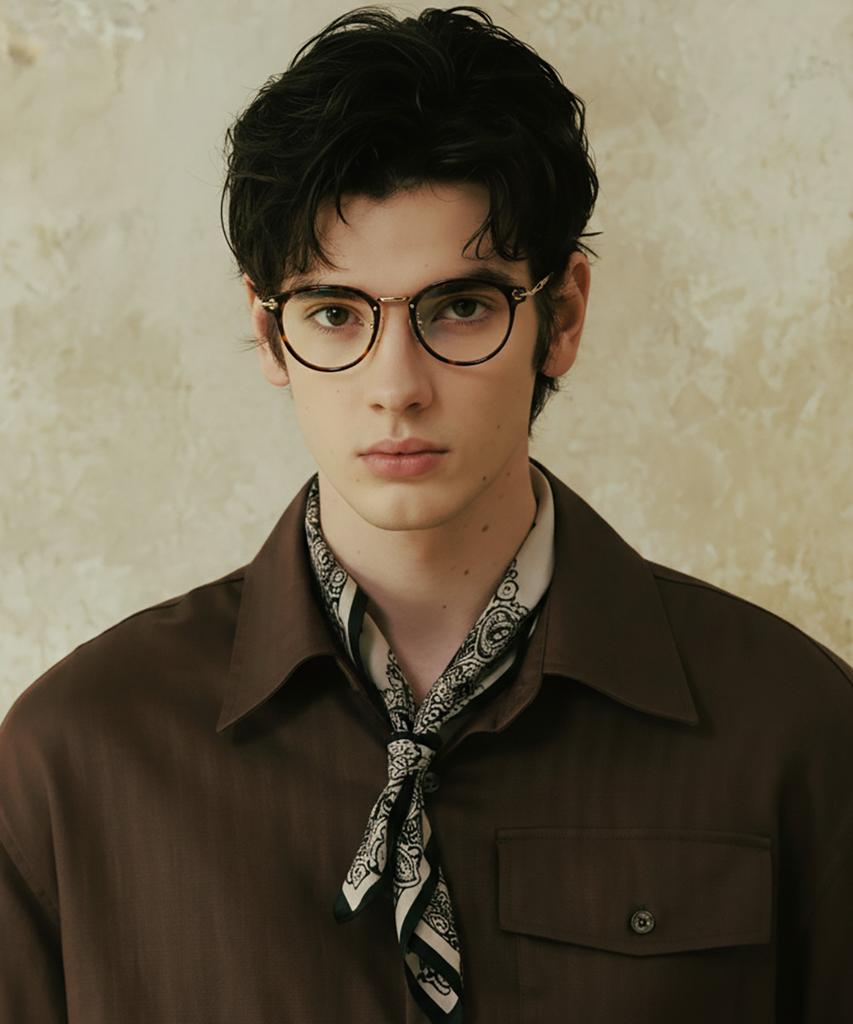 Lingkeonpeuleim Cumls01 Titanium Eyeglass Frame Black