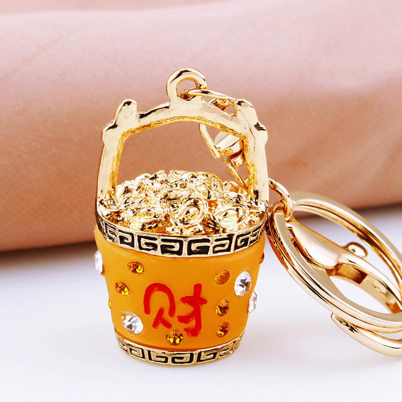 Diamond inlay, fortune bag, car keychain, women's handbag pendant, metal keychain ring, Christmas gift, Stocking stuffers, Valentine's Day gift