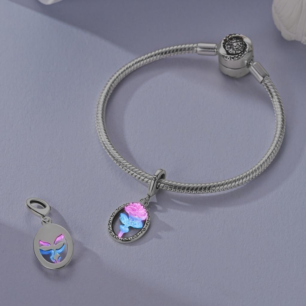 Copper Charm Baed Bow Family Girl For Bracelet Pendant Making Woman Jewelry