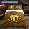Biancheria da letto a tema Leeds United Set 3 Pezzi Copripiumino Biancheria da letto Decorativa Per Camera Adolescenti Decorazione Casa