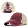 Women Ripped Anti UV Mesh Ponytail Hat Adjustable Breathable Sports Baseball Cap