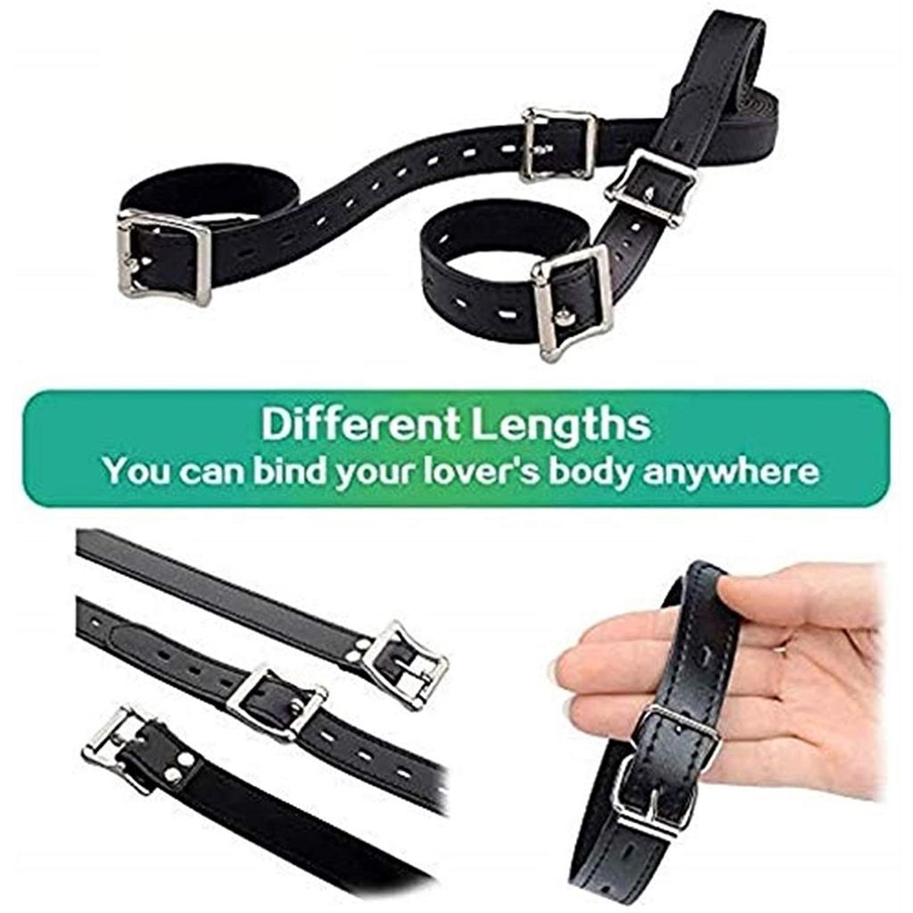 Plush Leather Slave Wrist & Handcuffs Hand Restraints Toy