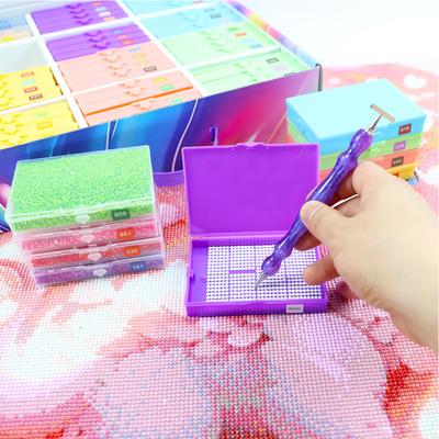 Diamond Art Trays Kits with Spoon & Brush 5D Diamond Painting Art Drawer Box Tray Kit Diamond Painting Storage Containers Trays