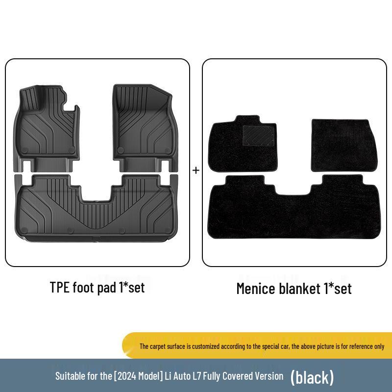 Full Coverage TPE Floor Mats for 2023-2024 Li Auto L7, 2nd Gen Upgrade