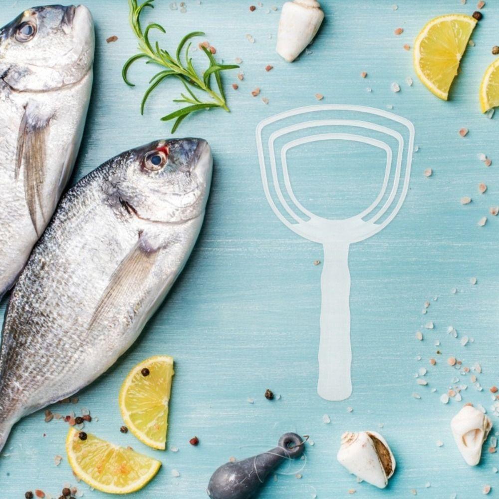 4pcs Plastic Fish Scales Handhold Bone Scraper Meat Tool Meat Scraper Home Use