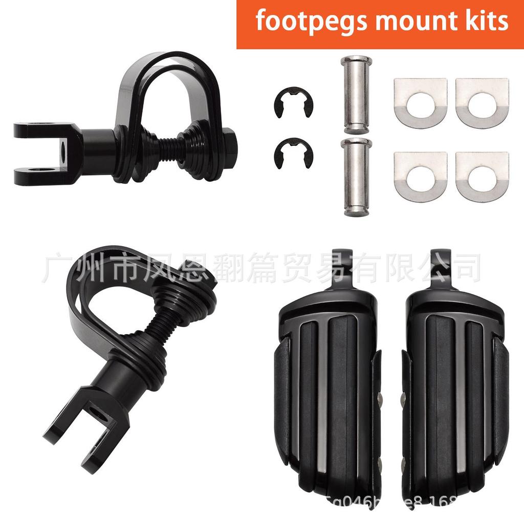 Harley Wear-Resistant Footpeg Assembly, Compatible with Multiple Models, 1-1/4 Inch Crash Bar Mount