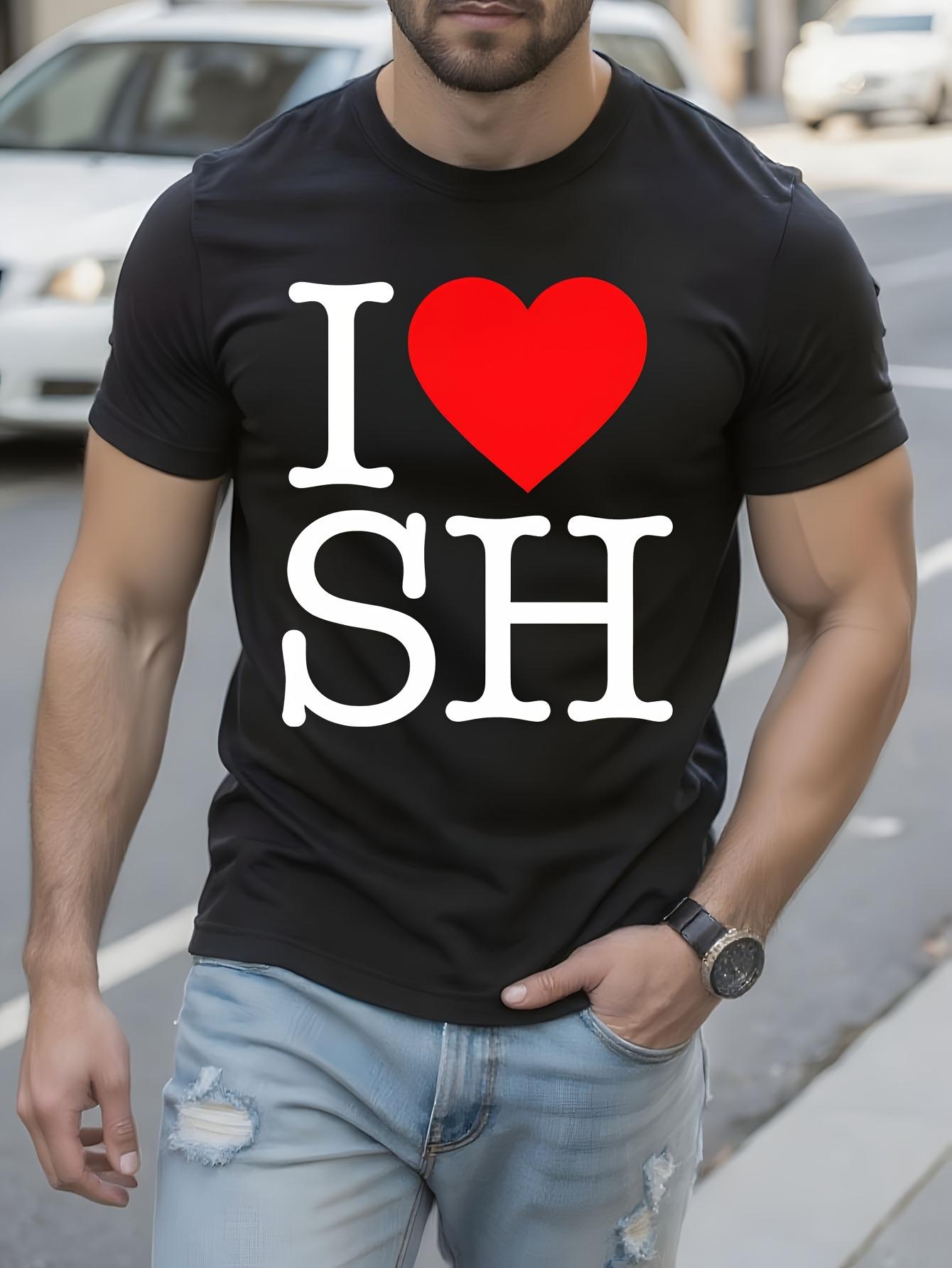 I Love SH Graphic Tshirt - Bold Red Heart and Black Text ... XXXXL