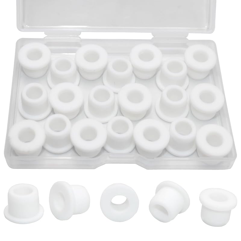 3/16 Inch ID, 1/4 Inch Drill Hole, Silicone Rubber Grommets for Wiring, Automotive Firewall Small Top Hat Hole Grommets for 3/16 Inch OD Vinyl Tubing