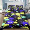 Cartoon Game S-Splatoon Duvet Cover Pillowcase Bedding Set Pillowcase Queen Bed Comforter Sets Quilt Cover Fashion Art Duvet