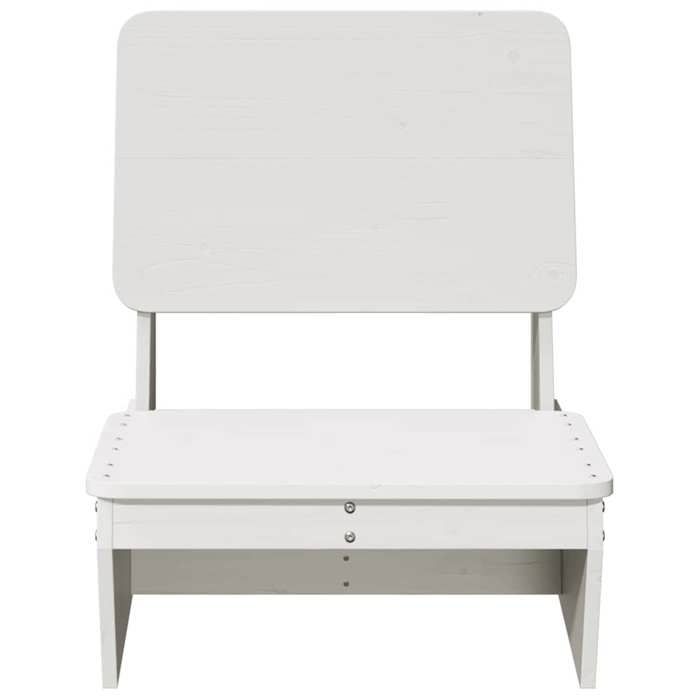 VidaXL Chaise de jardin blanc 60x64x70,5 cm bois de pin massif, siège de jardin, chaise d'extérieur, chaise de balcon, 859308