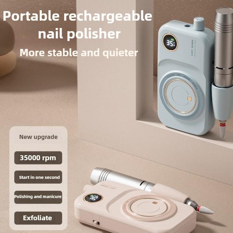New 35000RPM Portable Low Noise Electric Handle Nail Remover, Dead Skin Removal&Nail Polish Grinding Machine for Nail Salons