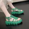 Fashion With Medium Heels Outdoor Sandals for Women Vintage Cheap Liquidation 2025 Luxury Original Korea Summer Woman Shoes Wholesale