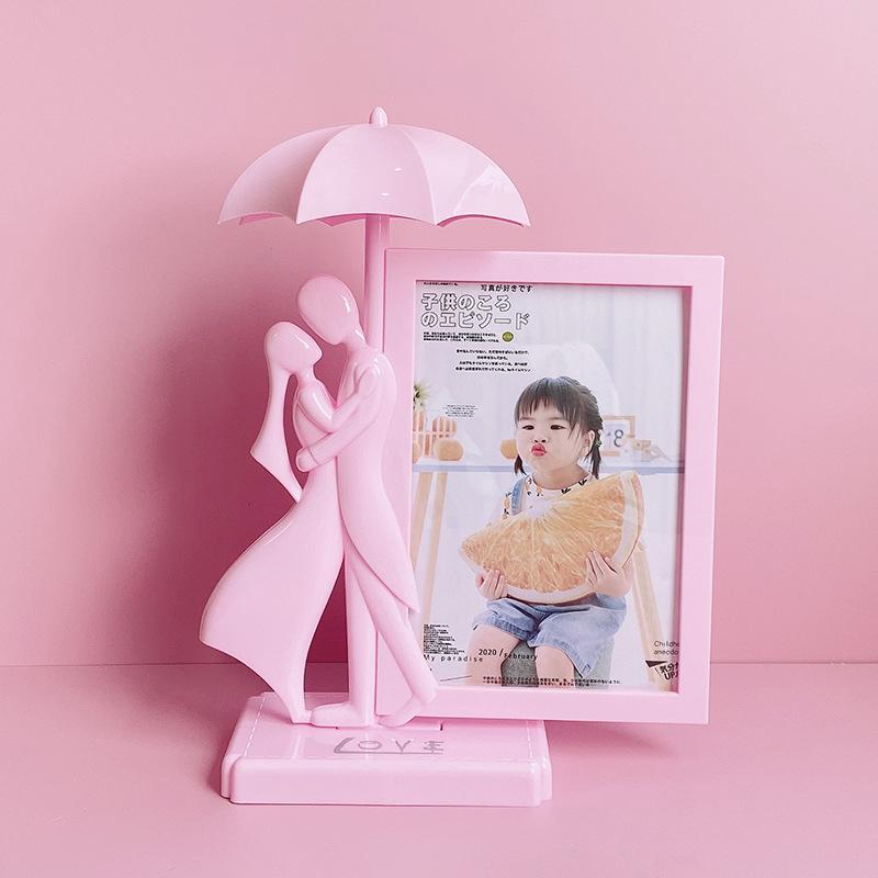 

Originality Color Photo Frame for Wedding Anniversary Bridal Birthday Engagement Valentine -Couple Gift for Girlfriend Boyfriend He is a size seven. розовый