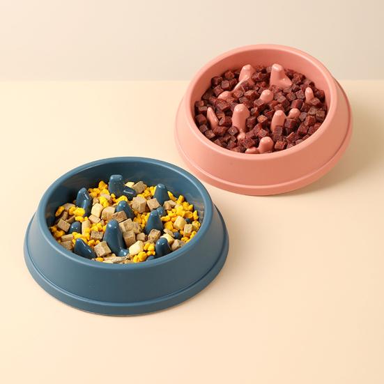 Pet Bowl Non-Slip Large Capacity Reusable Slow Feeder Dog Breed Food Bowl for Home Use