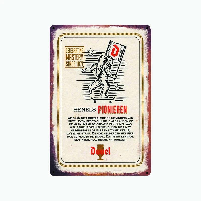 [ Mike86 ] Duvel Belgio BIRRA Latta metallica Segno da parete Targhetta Retro Poster Vino Pittura Decorazione Pub LTA-2032 20*30 CM