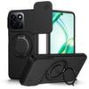 Sliding Camera Lens Cover Armor Phone Case For Honor 200 Smart 5G X7C Magnetic Metal Ring Stand TPU Plastic Shockproof Shell